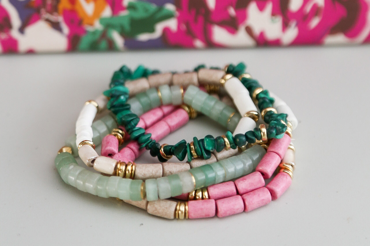 Bracelets en perles naturelles